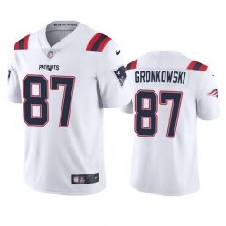 New England Patriots 87 Rob Gronkowski Men Nike White 2020 Vapor Limited Jersey New England Patriots 87 Rob Gronkowski Men Nike White 2020 Vapor Limited Jersey