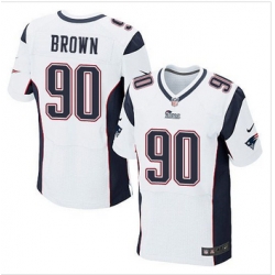 New New England Patriots #90 Malcom Brown White Mens Stitched NFL Elite Jersey New New England Patriots #90 Malcom Brown White Mens Stitched NFL Elite Jersey