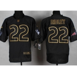 Nike New England Patriots 22 Stevan Ridley Black Elite 2014 PRO Gold Lettering Fashion NFL Jersey