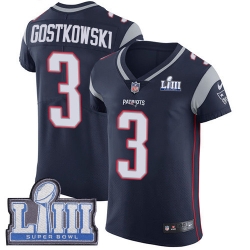 Nike New England Patriots 3 Stephen Gostkowski Navy Blue Team Color Super Bowl LIII Bound Men Stitched NFL Vapor Untouchable Elite Jersey Nike New England Patriots 3 Stephen Gostkowski Navy Blue Team Color Super Bowl LIII Bound Men Stitched NFL Vapor Untouchable Elite Jersey
