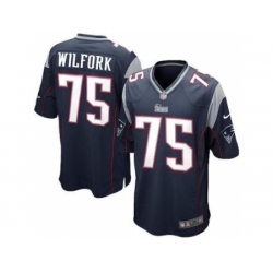 Nike New England Patriots 75 Vince Wilfork Blue Game NFL Jersey Nike New England Patriots 75 Vince Wilfork Blue Game NFL Jersey