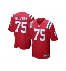 Nike New England Patriots 75 Vince Wilfork Red Game NFL Jersey