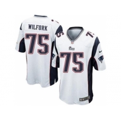 Nike New England Patriots 75 Vince Wilfork White Game NFL Jersey Nike New England Patriots 75 Vince Wilfork White Game NFL Jersey
