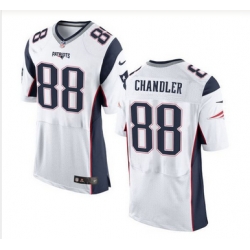 Nike New England Patriots #88 Scott Chandler White Men 27s Stitched NFL New Elite Jersey Nike New England Patriots #88 Scott Chandler White Men 27s Stitched NFL New Elite Jersey