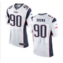 Nike New England Patriots #90 Malcom Brown White Men 27s Stitched NFL New Elite Jersey Nike New England Patriots #90 Malcom Brown White Men 27s Stitched NFL New Elite Jersey