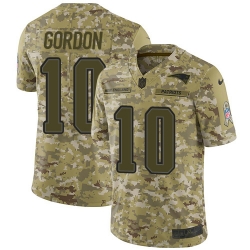 Nike Patriots #10 Josh Gordon Camo Men Stitched NFL Limited 2018 Salute To Service Jersey Nike Patriots #10 Josh Gordon Camo Men Stitched NFL Limited 2018 Salute To Service Jersey