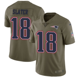 Nike Patriots #18 Matt Slater Olive Mens Stitched NFL Limited 2017 Salute To Service Jersey Nike Patriots #18 Matt Slater Olive Mens Stitched NFL Limited 2017 Salute To Service Jersey