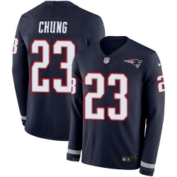 Nike Patriots #23 Patrick Chung Navy Blue Team Color Men Stitched NFL Limited Therma Long Sleeve Jersey Nike Patriots #23 Patrick Chung Navy Blue Team Color Men Stitched NFL Limited Therma Long Sleeve Jersey