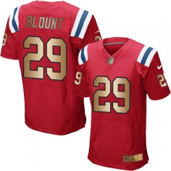 Nike Patriots #29 LeGarrette Blount Red Alternate Mens Stitched NFL Elite Gold Jersey Nike Patriots #29 LeGarrette Blount Red Alternate Mens Stitched NFL Elite Gold Jersey