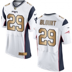 Nike Patriots #29 LeGarrette Blount White Mens Stitched NFL New Elite Gold Jersey Nike Patriots #29 LeGarrette Blount White Mens Stitched NFL New Elite Gold Jersey
