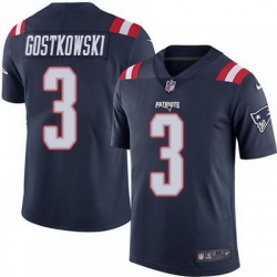 Nike Patriots #3 Stephen Gostkowski Navy Blue Mens Stitched NFL Limited Rush Jersey Nike Patriots #3 Stephen Gostkowski Navy Blue Mens Stitched NFL Limited Rush Jersey
