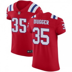Nike Patriots 35 Kyle Dugger Red Alternate Men Stitched NFL New Elite Jersey Nike Patriots 35 Kyle Dugger Red Alternate Men Stitched NFL New Elite Jersey