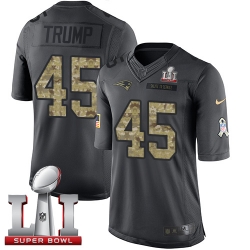 Nike Patriots #45 Donald Trump Black Super Bowl LI 51 Mens Stitched NFL Limited 2016 Salute To Service Jersey Nike Patriots #45 Donald Trump Black Super Bowl LI 51 Mens Stitched NFL Limited 2016 Salute To Service Jersey