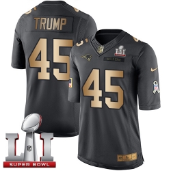 Nike Patriots #45 Donald Trump Black Super Bowl LI 51 Mens Stitched NFL Limited Gold Salute To Service Jersey Nike Patriots #45 Donald Trump Black Super Bowl LI 51 Mens Stitched NFL Limited Gold Salute To Service Jersey