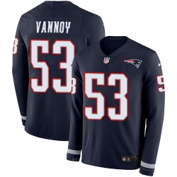 Nike Patriots #53 Kyle Van Noy Navy Blue Team Color Men Stitched NFL Limited Therma Long Sleeve Jersey Nike Patriots #53 Kyle Van Noy Navy Blue Team Color Men Stitched NFL Limited Therma Long Sleeve Jersey