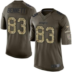 Nike Patriots #83 Martellus Bennett Green Mens Stitched NFL Limited Salute to Service Jersey Nike Patriots #83 Martellus Bennett Green Mens Stitched NFL Limited Salute to Service Jersey