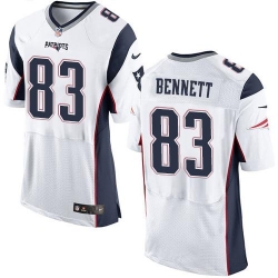 Nike Patriots #83 Martellus Bennett White Mens Stitched NFL Elite Jersey Nike Patriots #83 Martellus Bennett White Mens Stitched NFL Elite Jersey