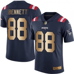 Nike Patriots #88 Martellus Bennett Navy Blue Mens Stitched NFL Limited Gold Rush Jersey Nike Patriots #88 Martellus Bennett Navy Blue Mens Stitched NFL Limited Gold Rush Jersey