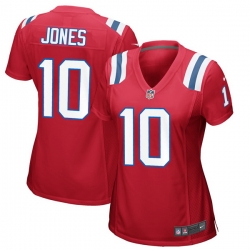 Women New England Patriots Mac Jones #10 Red Vapor Limited Jersey