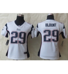 Women Nike New England Patriots #29 Blount white Jerseys