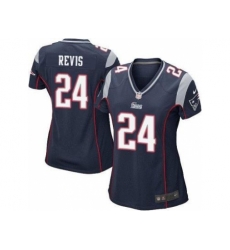 Women's Nike New England Patriots #24 Darrelle Revis Navy Blue Team Color Stitched NFL Jersey