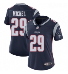 Womens Nike New England Patriots 29 Sony Michel Navy Blue Team Color Vapor Untouchable Limited Player NFL Jersey