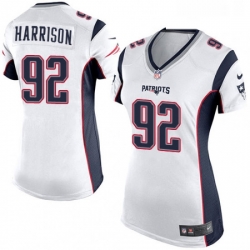 Womens Nike New England Patriots 92 James Harrison Game White NFL Jersey