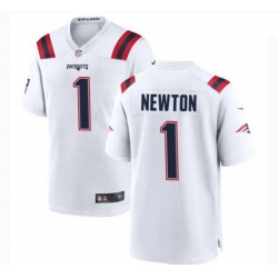 Youth New England Patriots 1 Cam Newton Nike White Vapor Untouchable Limited Player Jersey