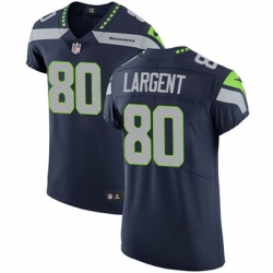 Men Nike Seahawks #80 Steve Largent Steel Blue Team Color Stitched NFL Vapor Untouchable Elite Jersey