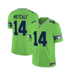 Men Seattle Seahawks 14 DK Metcalf 2023 F U S E  Green Limited Stitched Football Jersey