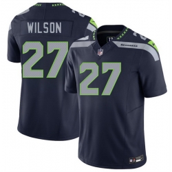 Men Seattle Seahawks  27 Emanuel Wilson Navy 2026 F U S E  Vapor Untouchable Limited Stitched Football Jersey