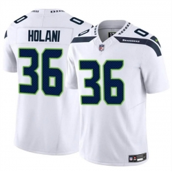 Men Seattle Seahawks 36 George Holani White 2024 F U S E Vapor Limited Stitched Football Jersey