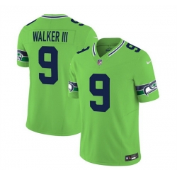 Men Seattle Seahawks 9 Kenneth Walker III 2023 F U S E  Green Limited Stitched Football Jersey