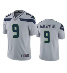 Men Seattle Seahawks 9 Kenneth Walker III Grey Vapor Untouchable Limited Stitched Jersey