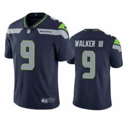 Men Seattle Seahawks 9 Kenneth Walker III Navy Vapor Untouchable Limited Stitched Jersey