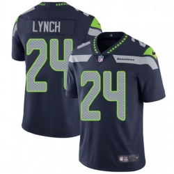 Mens Nike Seattle Seahawks 24 Marshawn Lynch Steel Blue Team Color Vapor Untouchable Limited Player NFL Jersey