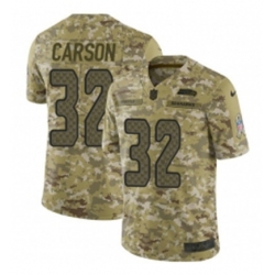 Mens Nike Seattle Seahawks 32 Chris Carson Limited Camo 2018 Salute to Service NFL Jersey