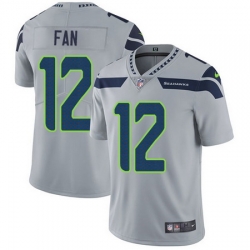 Nike Seahawks #12 Fan Grey Alternate Mens Stitched NFL Vapor Untouchable Limited Jersey