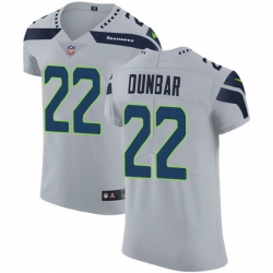 Nike Seahawks 22 Quinton Dunbar Grey Alternate Men Stitched NFL New Elite Jersey