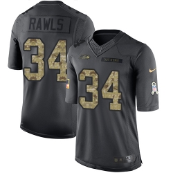 Nike Seahawks #34 Thomas Rawls Black Mens Stitched NFL Limited 2016 Salute to Service Jersey