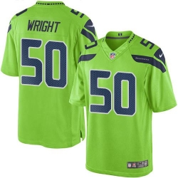 Nike Seahawks #50 K J Wright Green Mens Stitched NFL Limited Rush Jersey