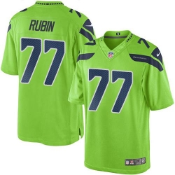 Nike Seahawks #77 Ahtyba Rubin Green Mens Stitched NFL Limited Rush Jersey