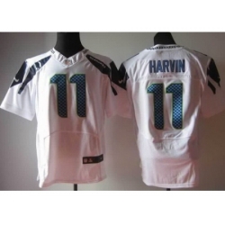 Nike Seattle Seahawks 11 Percy Harvin White Elite NFL Jersey