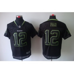 Nike Seattle Seahawks 12 Fan Black Elite Lights Out NFL Jersey