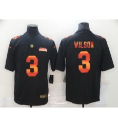 Nike Seattle Seahawks 3 Russell Wilson Black Colorful Fashion Limited Jersey