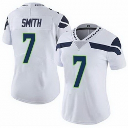 Women Seattle Seahawks Geno Smith #7 White Vapor Limited NFL Jersey