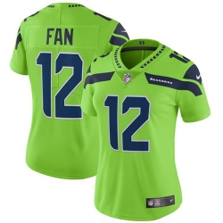 Womens Nike Seahawks #12 Fan Green  Stitched NFL Limited Rush Jersey Womens Nike Seahawks #12 Fan Green  Stitched NFL Limited Rush Jersey