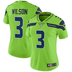 Womens Nike Seahawks #3 Russell Wilson Green  Stitched NFL Limited Rush Jersey Womens Nike Seahawks #3 Russell Wilson Green  Stitched NFL Limited Rush Jersey