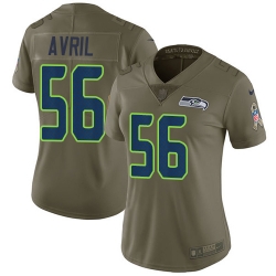 Womens Nike Seahawks #56 Cliff Avril Olive  Stitched NFL Limited 2017 Salute to Service Jersey Womens Nike Seahawks #56 Cliff Avril Olive  Stitched NFL Limited 2017 Salute to Service Jersey