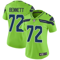Womens Nike Seahawks #72 Michael Bennett Green  Stitched NFL Limited Rush Jersey Womens Nike Seahawks #72 Michael Bennett Green  Stitched NFL Limited Rush Jersey
